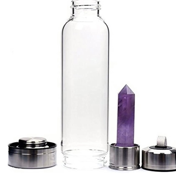 🔮HP🔮Natural Amethyst Crystal Water Bottle New - Picture 3 of 6